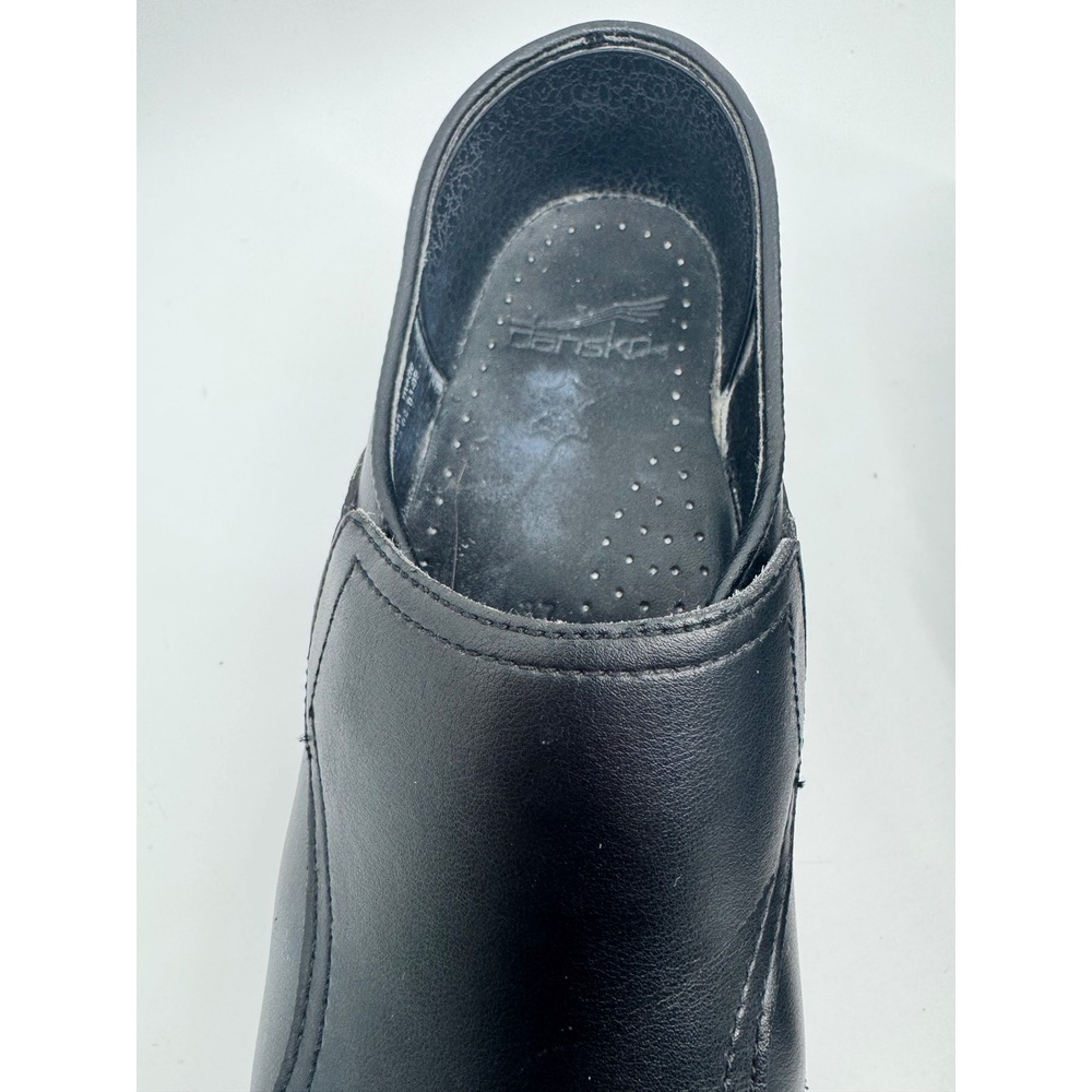 Dansko 37 Black Leather Clogs Nurse Occupation Comfort Shoes US 6.5-7 - Picture 12 of 12